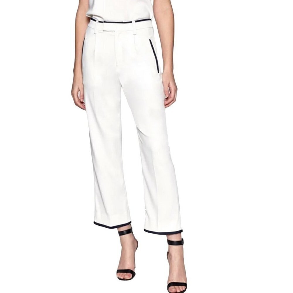 Equipment Femme Bergen Contrast Trim Cropped Pants